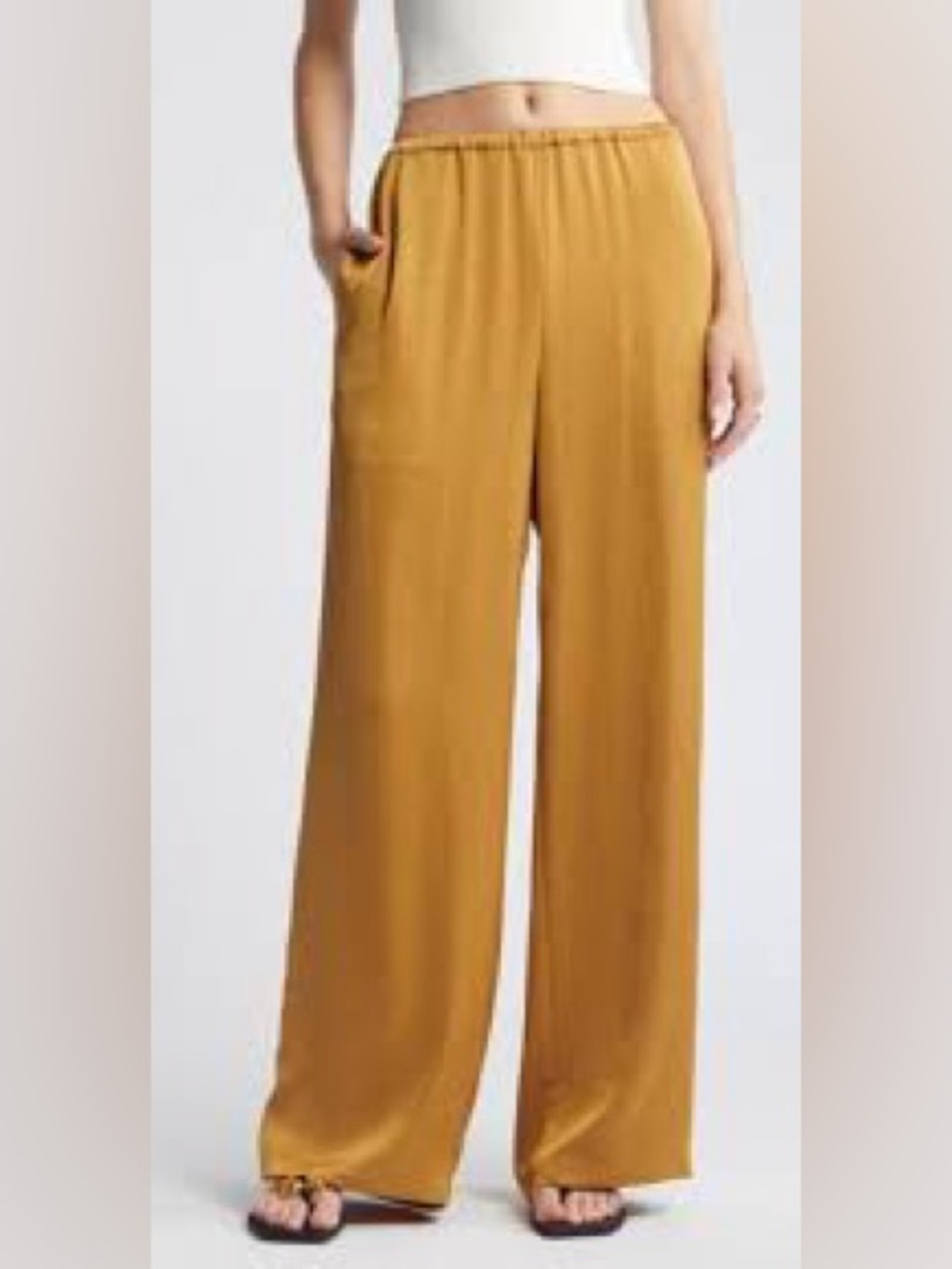 Open Edit wide leg satin pants
